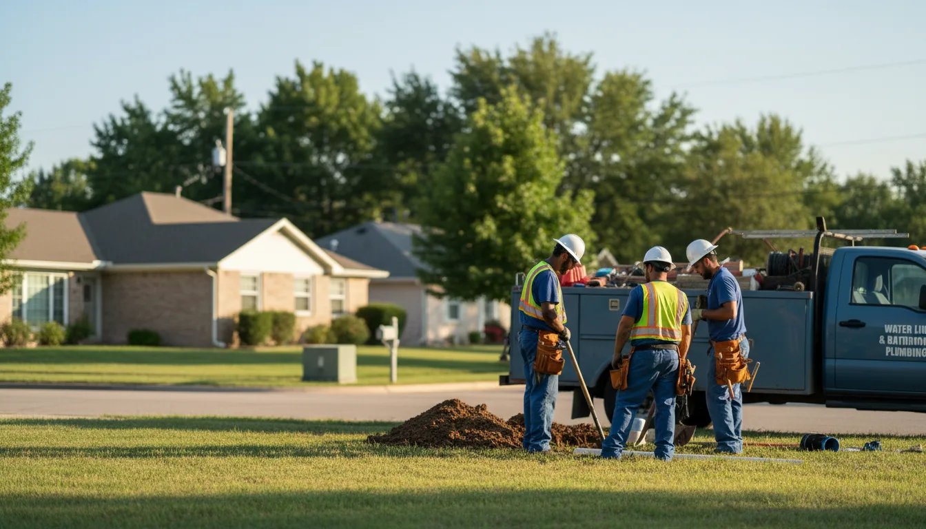 Residential water line and bathroom plumbing service in Glasgow, DE